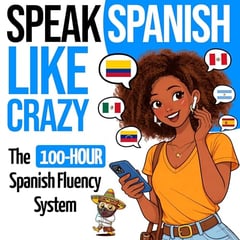 Speak Spanish Like Crazy: The 100-Hour Spanish Fluency System: The Complete Beginner-to-Advanced Learn Spanish Course with Real Conversations, Short Stories, Grammar and Native Latin American Audio