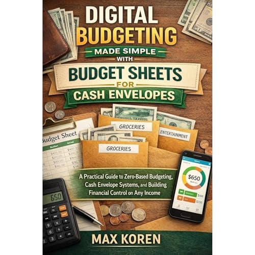 Digital Budgeting Made Simple With Budget Sheets For Cash Envelopes: A Practical Guide to Zero-Based Budgeting, Cash Envelope Systems, and Building Financial Control on Any Income